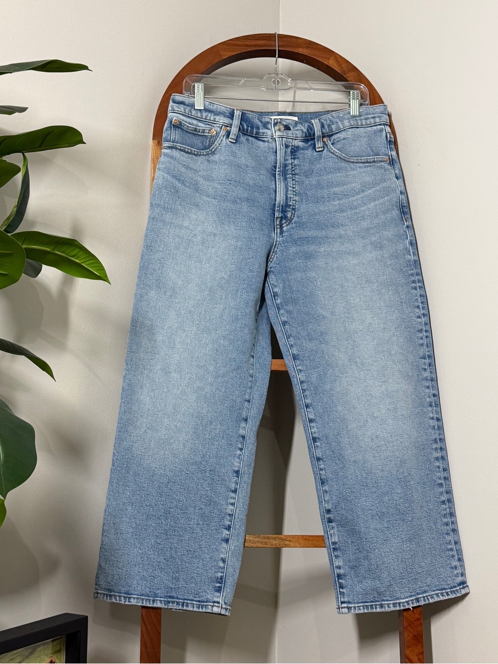 Madewell 30 SHORT The Perfect Vintage Wide Leg Crop Jean Style NZ555
